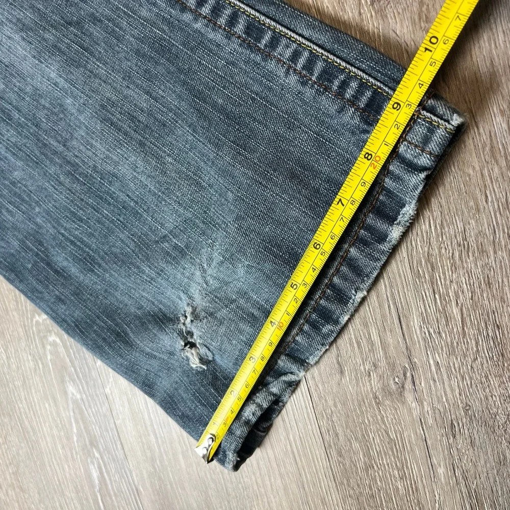 Buffalo David Bitton Jeans Mens 34 Blue Relaxed Fit Distressed Y2K Denim Pants